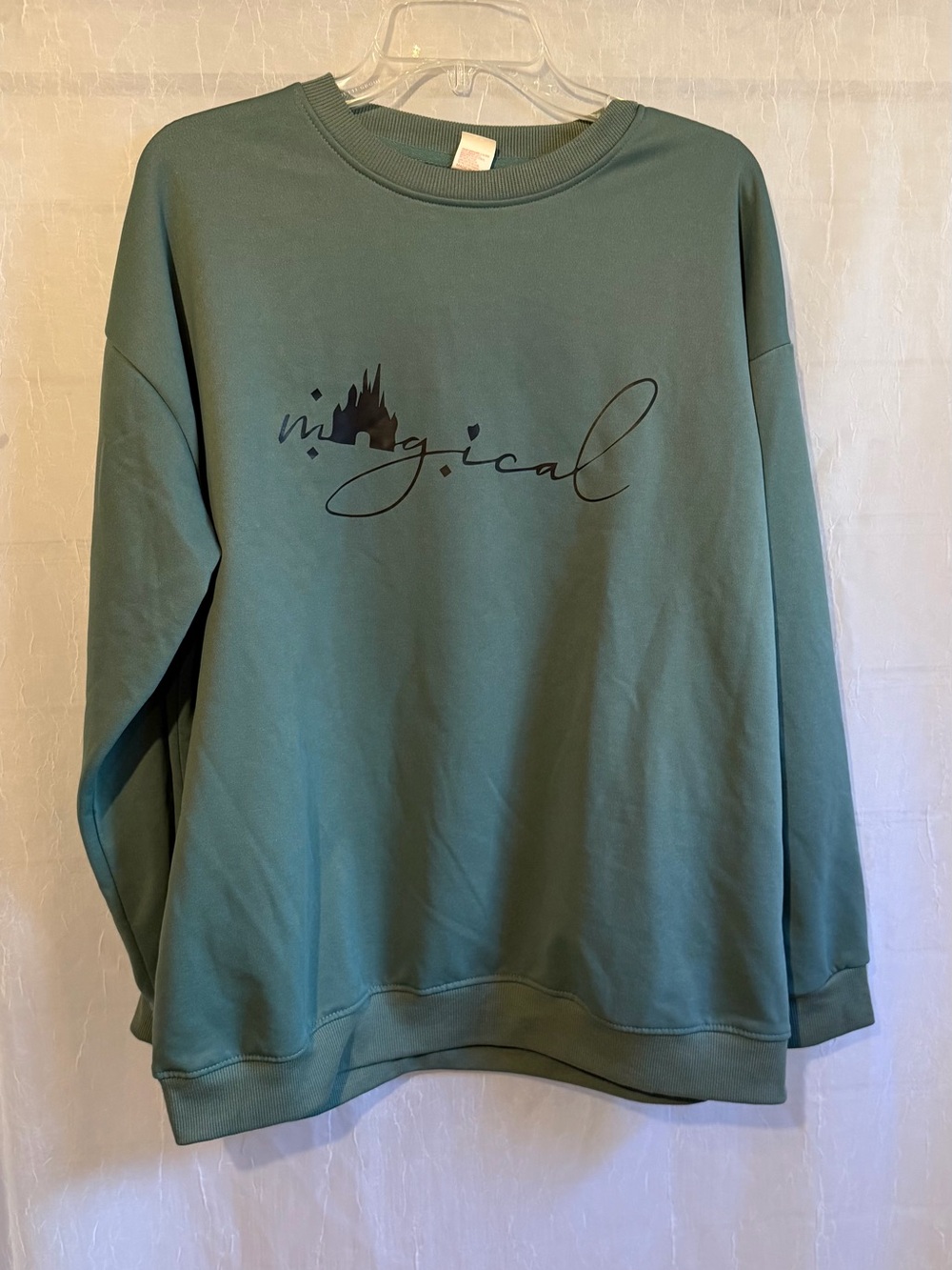 Disney Magical Script Crewneck Sweatshirt - 1X Green